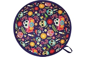 Sophix Tortilla Warmer Pouch - 12-Inch Large Size - This Thermal Insulated Fabric Holder Keeps Tortillas, Naan Bread, and Pizza Rolls Warm for up to One Hour | Two Sided (Skull Design)