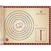 Silicone Pastry Baking Mat with Measurements,16''x26'' Non Stick Silicone Baking Mat for Rolling Dough, Pie Crust…