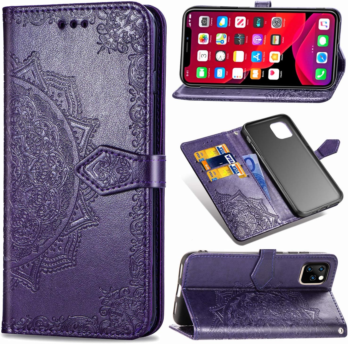 Wallet Case Compatible with iPhone 11 PRO MAX Case Cover 6.5