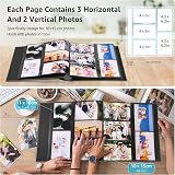 DazSpirit 6x4 Inch Photo Album 600 Photos Linen Cover 10x15 Slip-In Pockets view 5