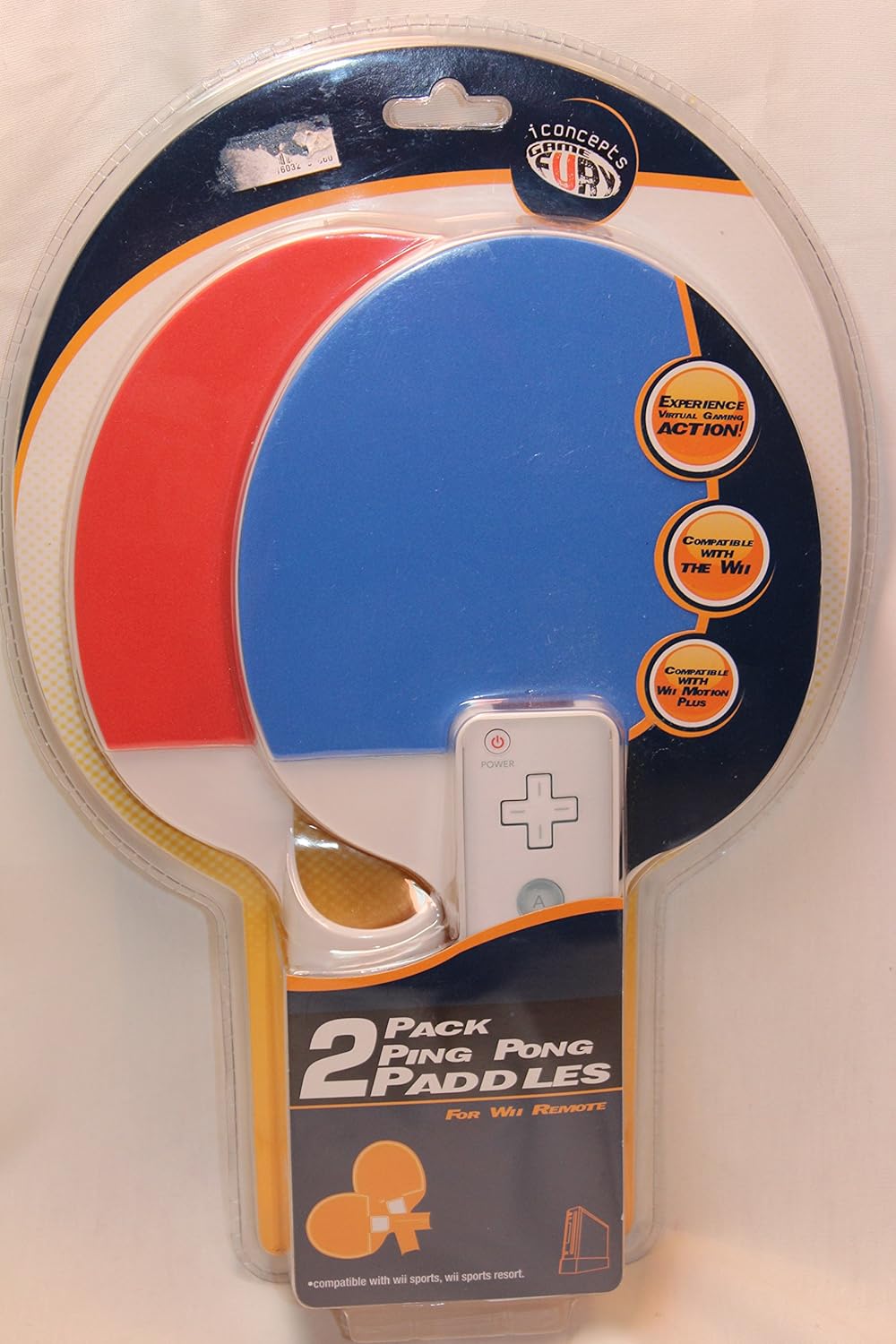 2 Pack Ping Pong Paddles for Wii Remote Video Games