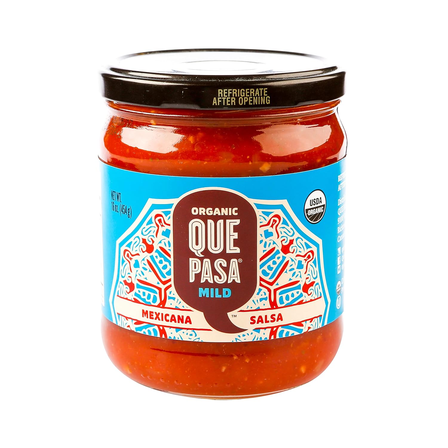 Que Pasa Organic Mild Mexicana Salsa, 16 Ounce 12 per