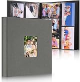 DazSpirit 6x4 Inch Photo Album 600 Photos Linen Cover 10x15 Slip-In Pockets