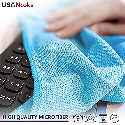 USANOOKS Microfiber Cleaning Cloth - Turq - 12Pcs