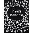 Felt Like Sharing Plastic Letter Board Letters Only (348 Pieces) – 1” Letter Board Letters for Changeable Felt Letter Board – White Letter Board Accessories – Gift Set