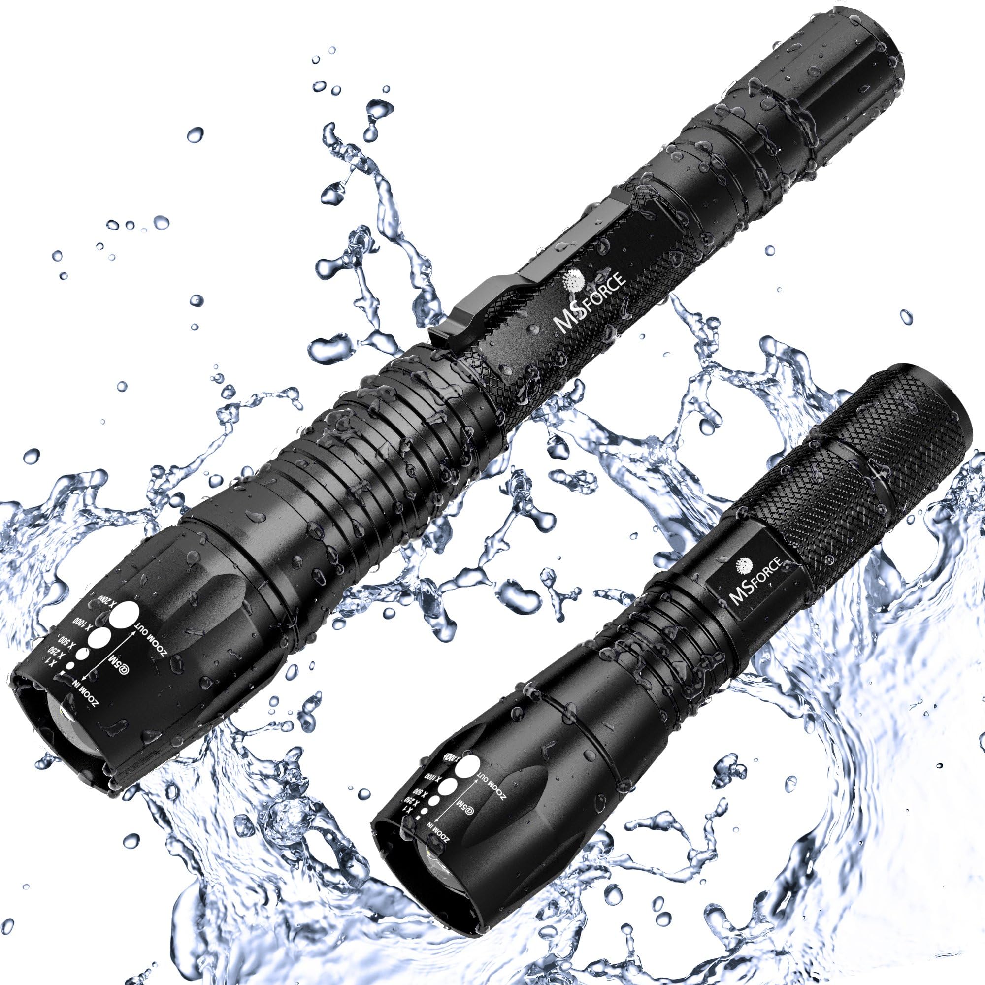 Best LED Headlamp 6000 Lumen flashlight- IMPROVED LED, Rechargeable 18650 headlight flashlights Waterproof Hard Hat Light, Bright Head Lights, Running or Camping headlamps (Black2)