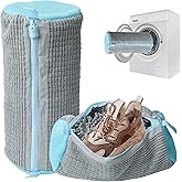 Shoe Washing Machine Bag, 2PCS Reusable Shoe Bag for Washing Machine, 360° Deep Cleaning Shoe Washing Bag for Sneakers, Laundry Shoe Bag for Washer & Dryer, Fits All Shoe Types (grey)