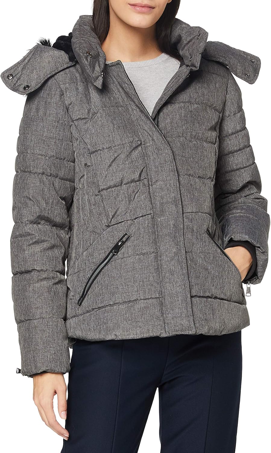 ESPRIT Women's 090ee1g306 Jacket, 014/Anthracite 5, S Buy Online at