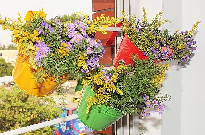 First Smart Deal Railing Bucket Small Multi - Pack of Three