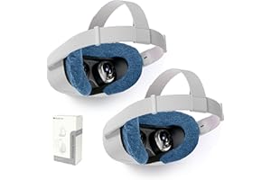 GAZEVR Gaze VR Sweat Guards for Oculus (Meta) Quest 2 | Comfortable & Absorbant | 2 Pack (Blue)