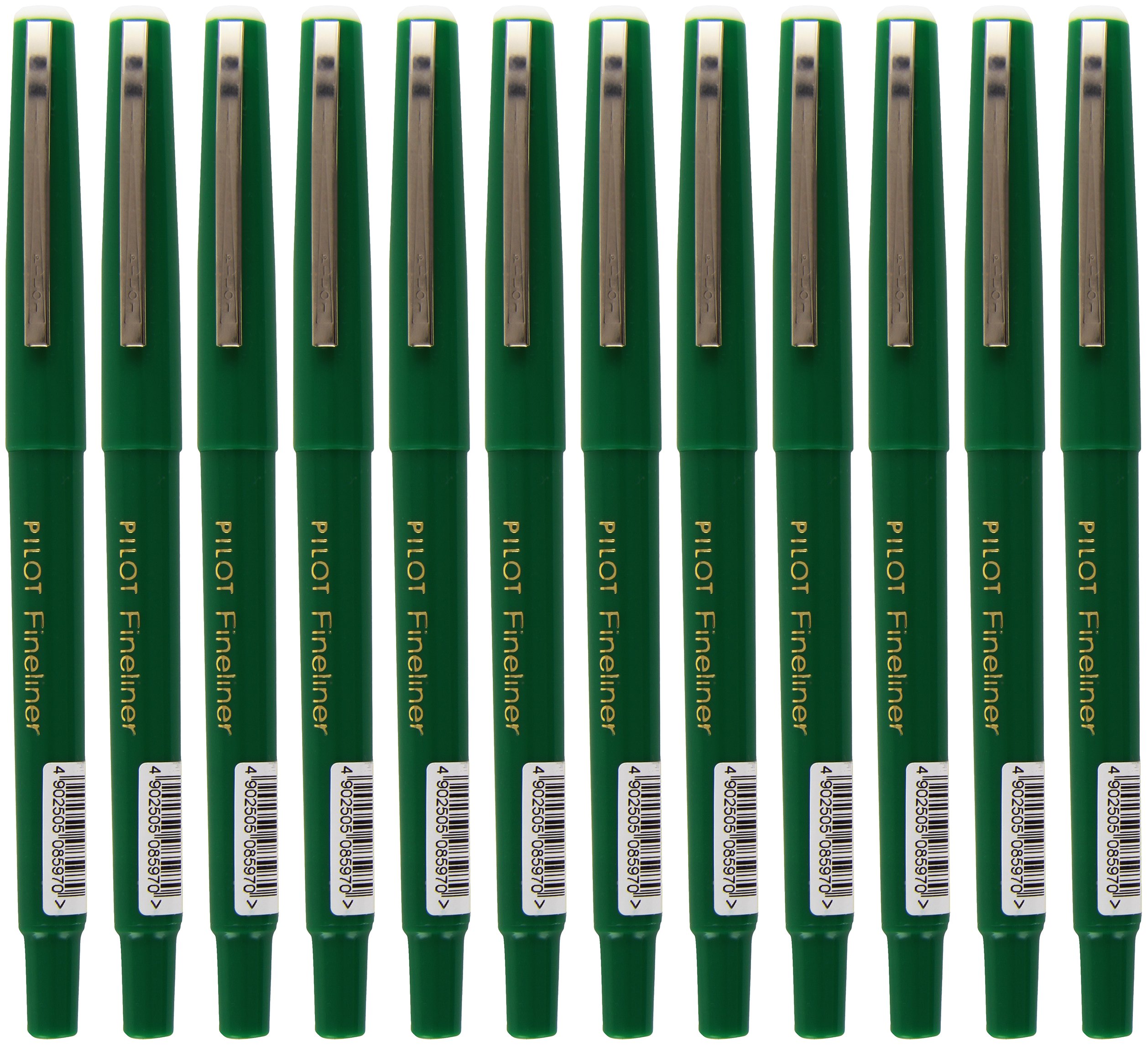 Pilot Fineliner 1.2 mm Tip - Green, Box of 12 โ image 1