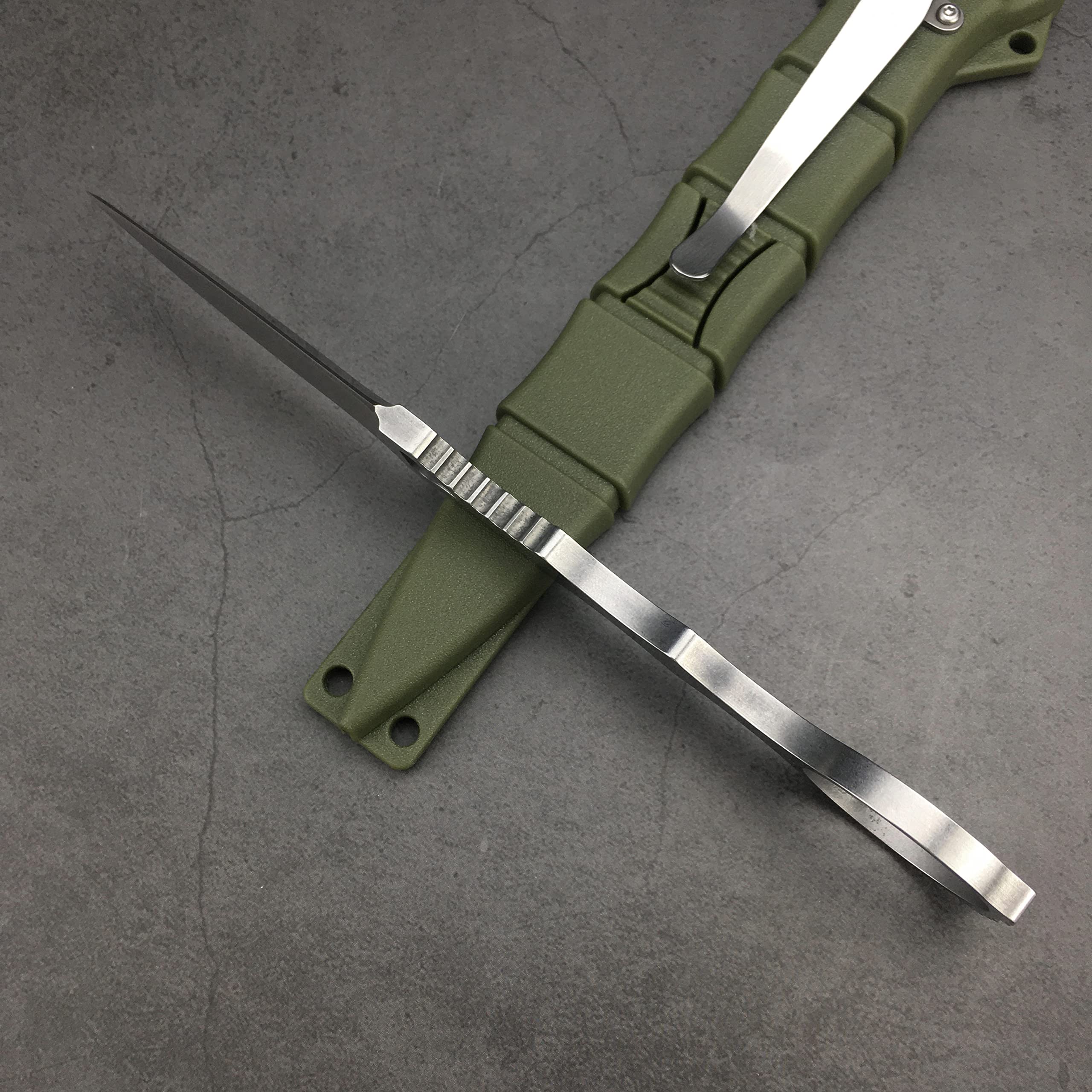 HUAAO SOCP Fixed Blade Dagger With Green Kydex Sheath, For Collections ...