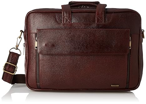 Teakwood Leather 42 cms Brown Messenger Bag (MB_7015_Brown)