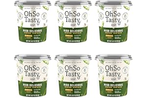 OhSo Tasty Soup, Low Carb, Vegan Gluten-Free, Low-Sodium, Ready In 1-Minute, Pack of 6 (Miso Delicious, Pack of 6)
