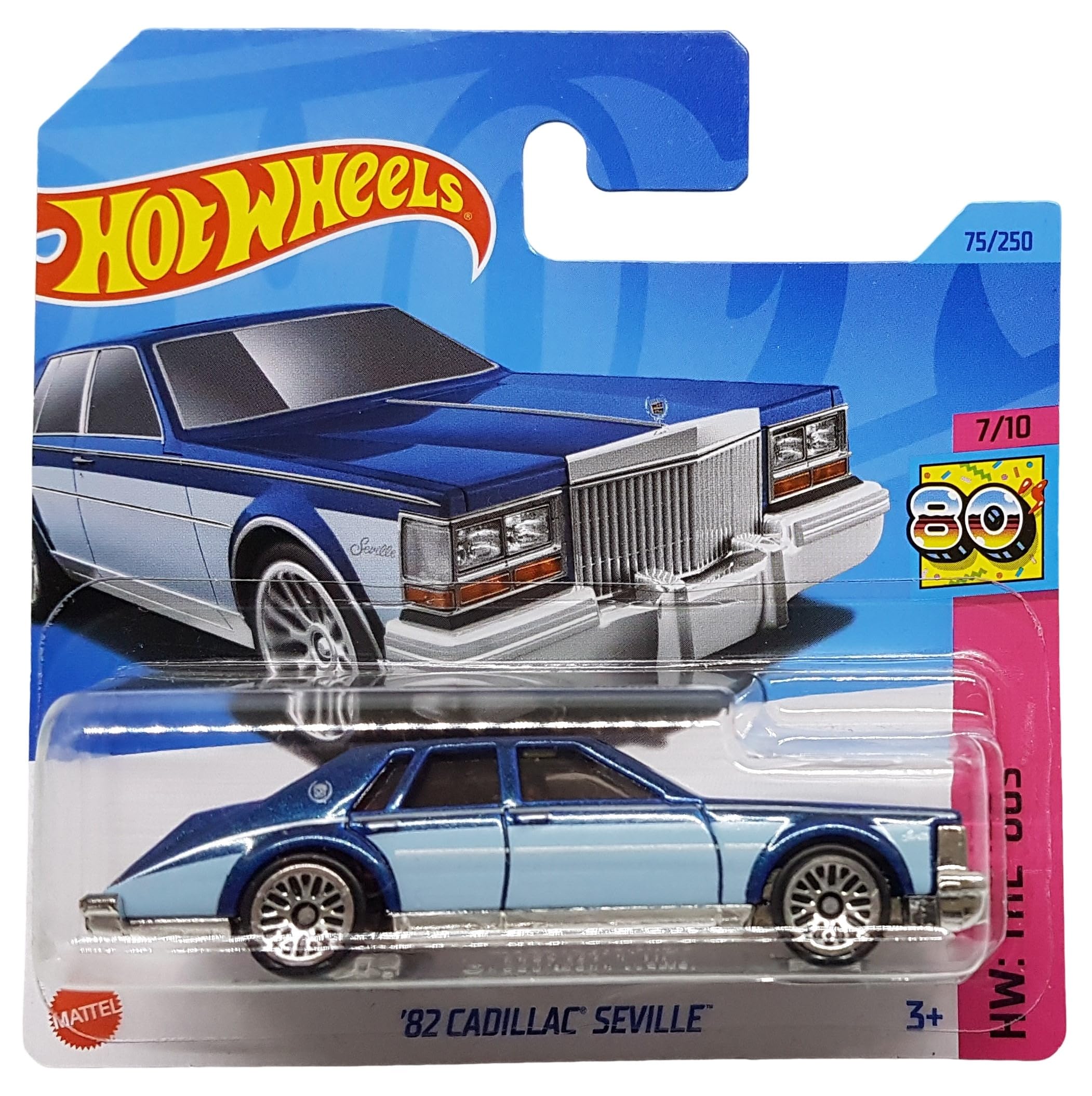 Hot Wheels - ´82 Cadillac Seville - HW The ´80s 7/10 - HKJ64 - Short Card - GM - Dark Blue Metallic - Mattel 2023