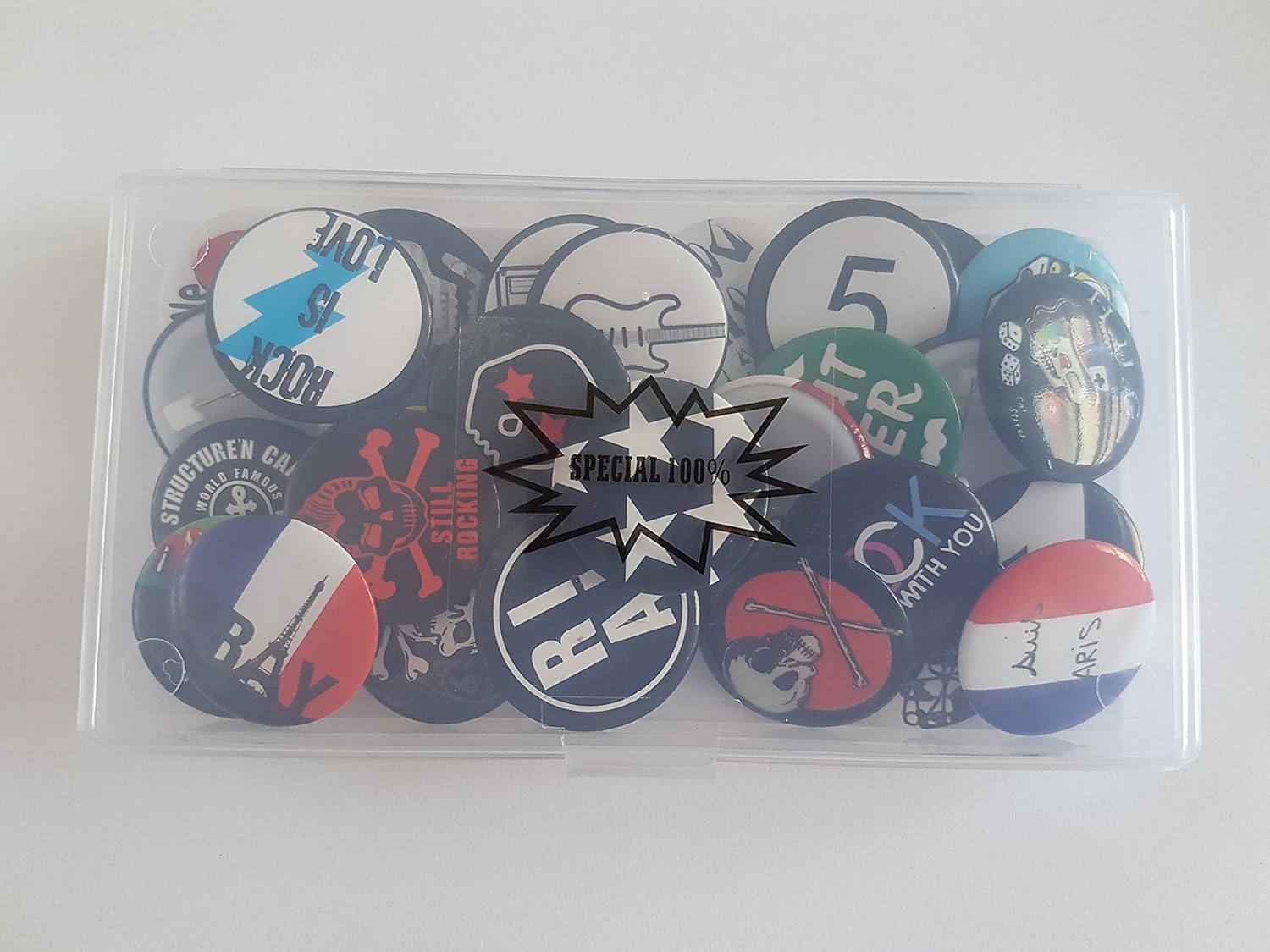 Huge Wholesale Set of 30Pc Cool Buttons Pins Badges 80's Punk Rock Hardcore Skull Buttons pins Slogans Sayings pin,Lapel pin for Clothes/Bags/Backpack/Hats/Jeans and More.: Arts, Crafts & Sewing