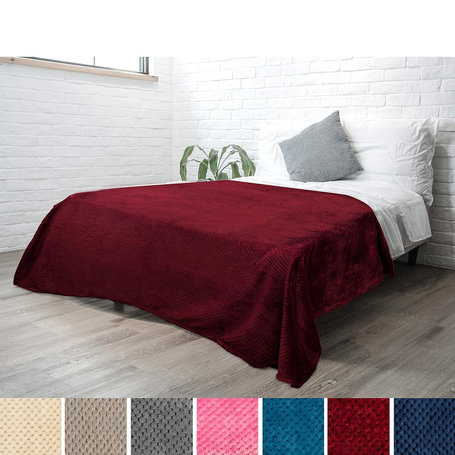 Amazon Com Life Comfort Microfiber Plush Polyester 60 X70 Large All Season Blanket For Bed Or Couch Ultimate Sherpa Throw Ivory White Home Kitchen