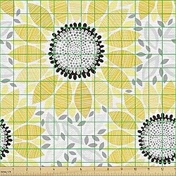 Ambesonne Yellow Fabric by The Yard, Colorful