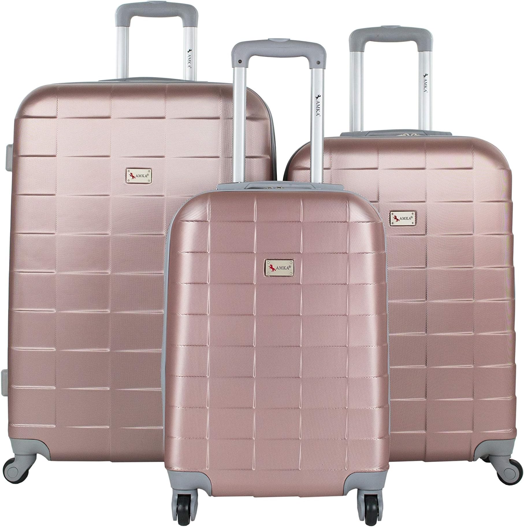 AMKA Palette Hardside Spinner 3-piece Luggage Set Rose Gold