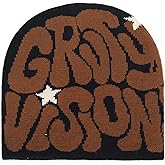 Supaico Men Women Y2K Beanies Gothic Graphic Knitted Hat Winter Warm Beanies Casual Outdoor Skull Cap