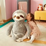 IKASA Large Sloth Stuffed Animal 78cm Grey Soft Plush Toy view 3