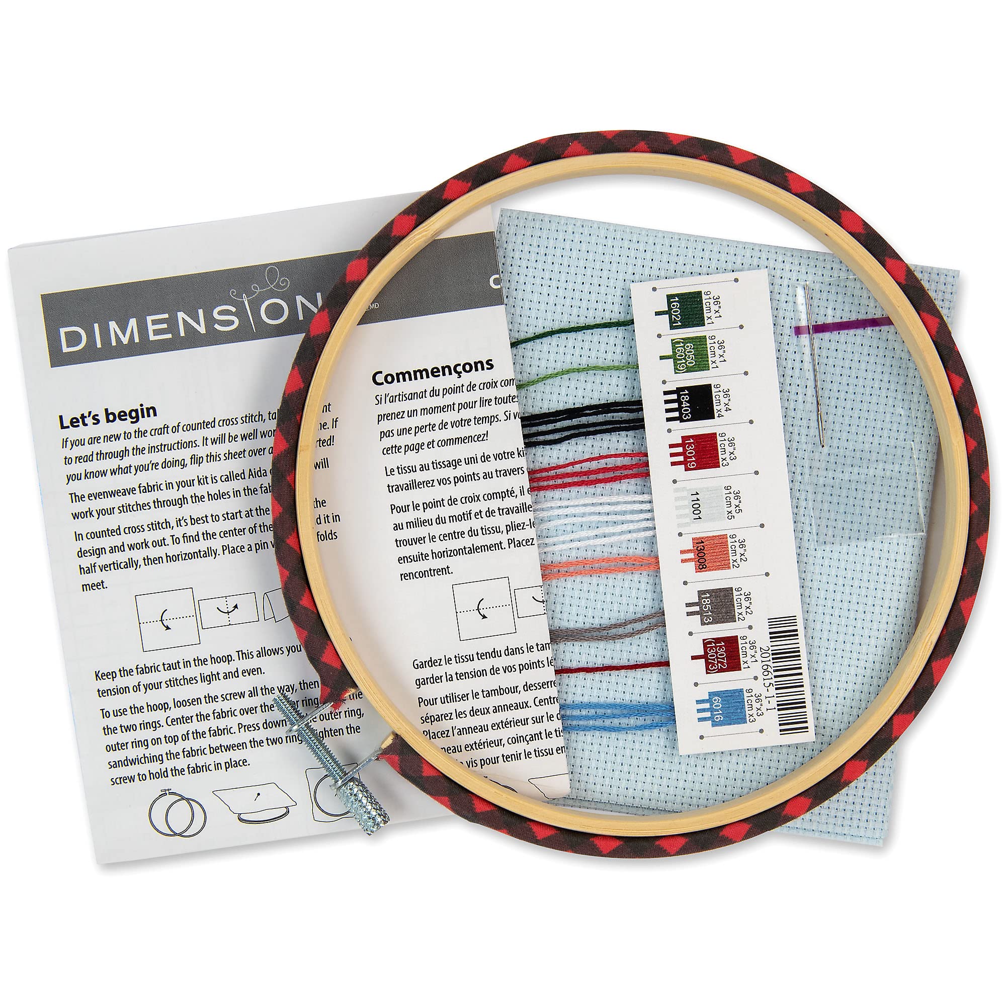 Dimensions 72-09005 Holiday Family Truck Christmas Counted Cross Stitch Kit for Beginners, 6