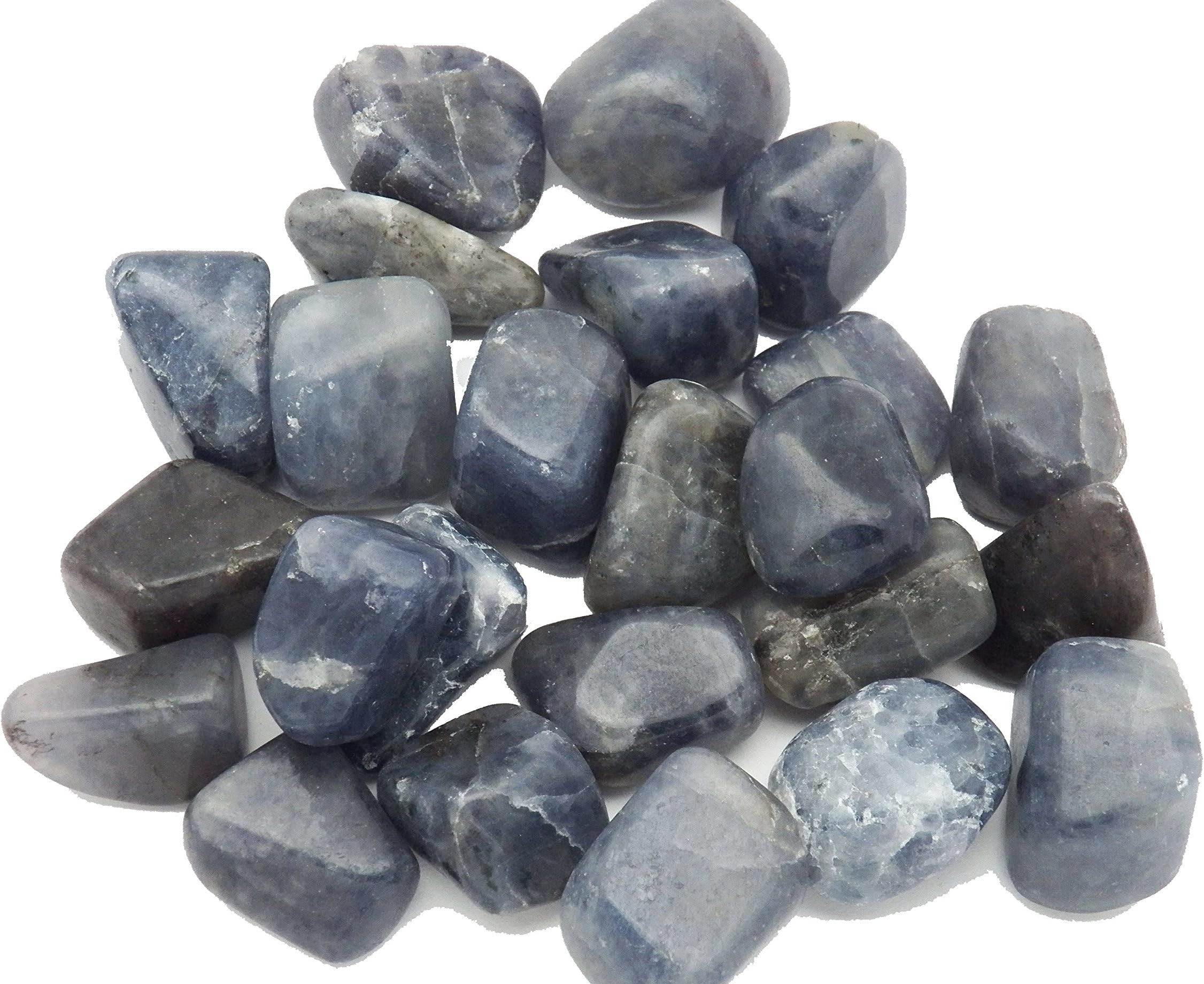 Fundamental Rockhound Products: 1 (One) Natural Iolite Tumbled Stone Crystal from India (Large)
