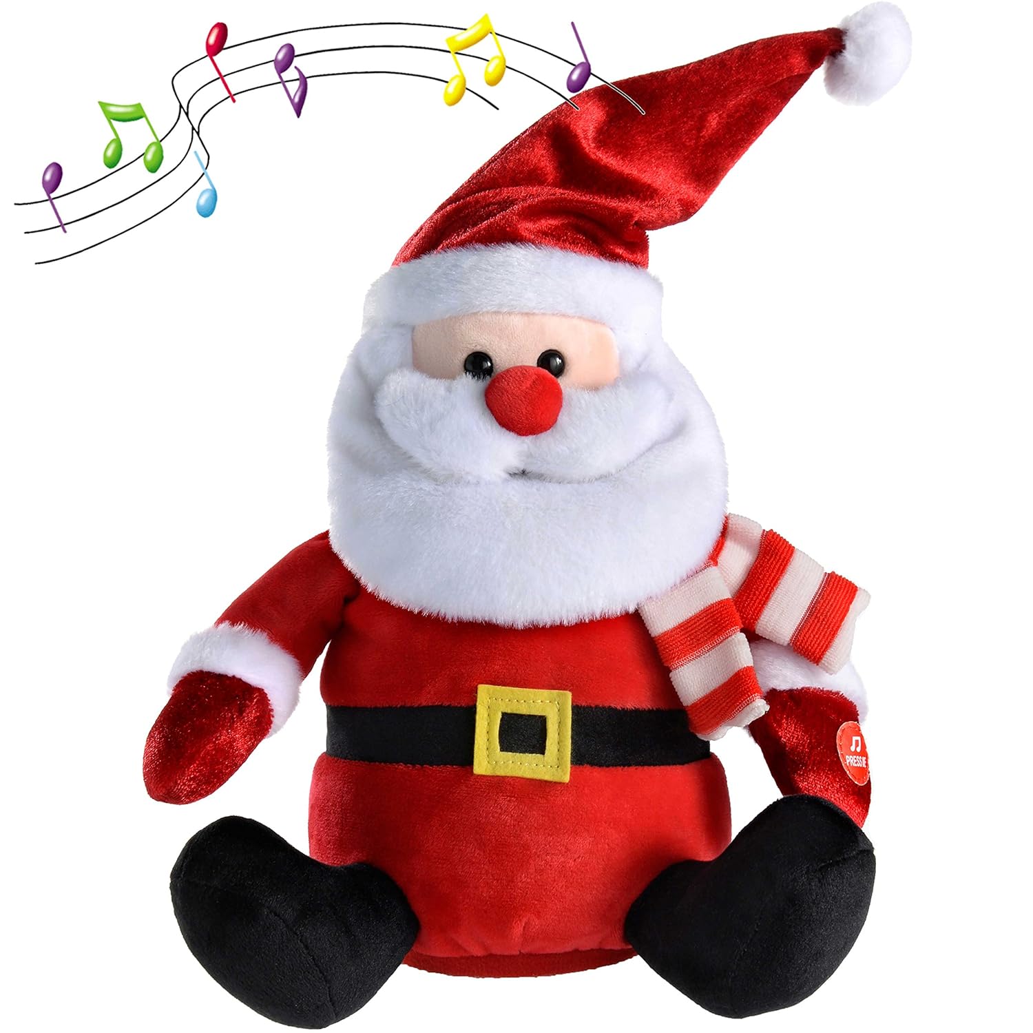 Werchristmas Musical Animated Santa Christmas Decoration 27 Cm
