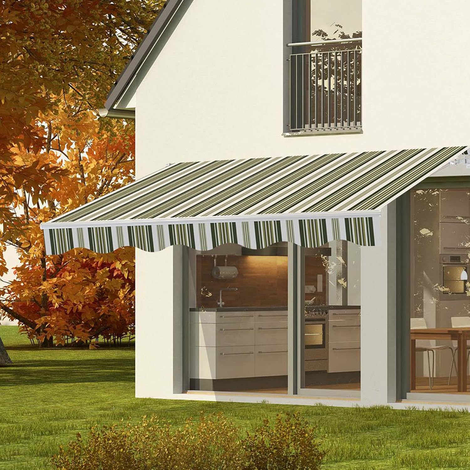 Amazoncom CO Z Manual Patio Shade Retractable Deck Awning Sun