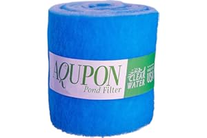 AQUPON Koi Pond Filter Media Pad - Cut to Fit Roll (Dye-Free/Blue Bonded) - 1.25 Inch Thickness (6 ft, Blue)