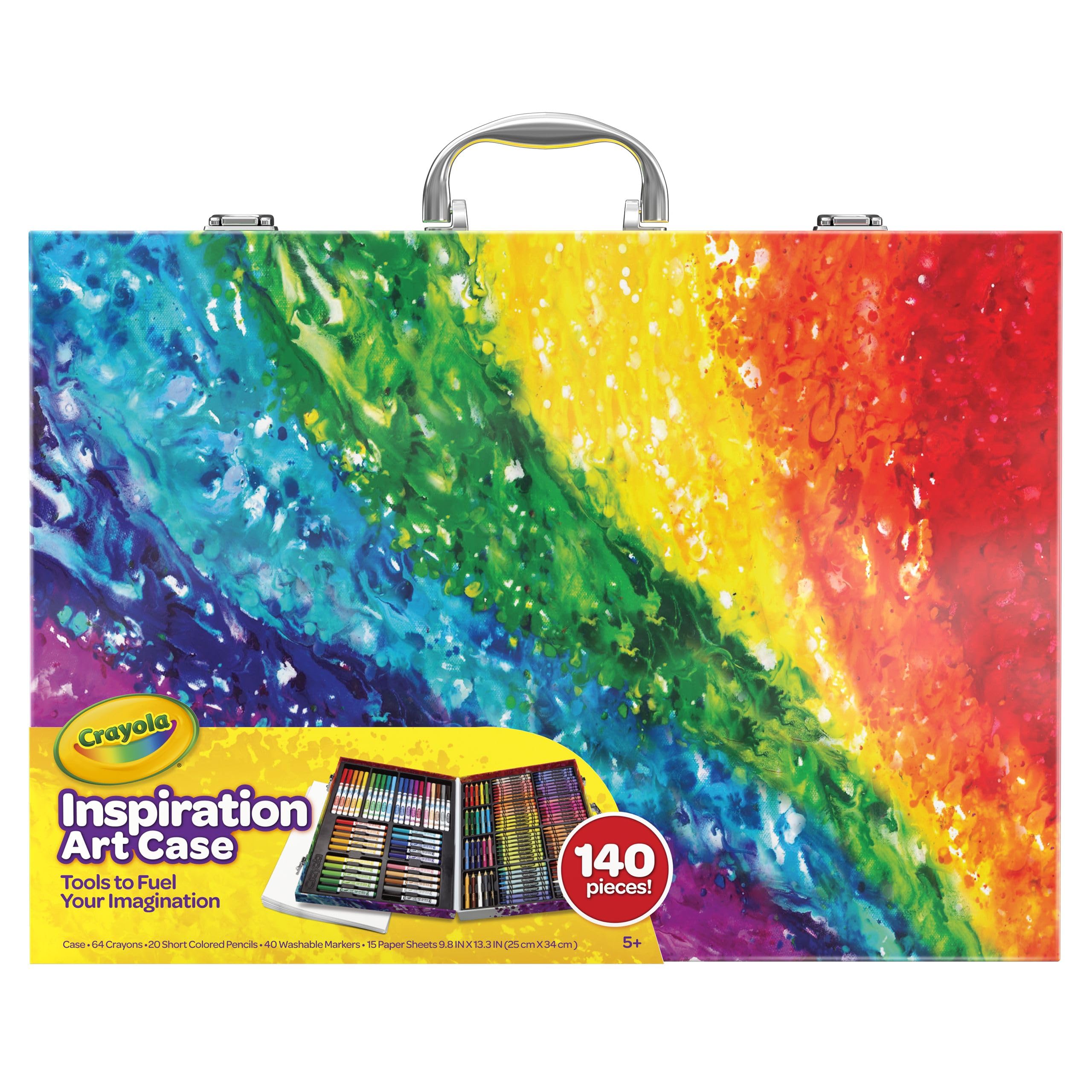 Crayola Inspiration Art Case Space Coloring Set (140pcs), Art Kit for Kids, Crayons, Markers, Pencils, Holiday & Christmas Gift for Boys & Girls, Ages 5, 6, 7 [Amazon Exclusive]