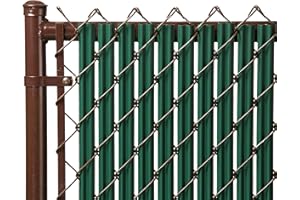 Made in America - Ridged Slats Slat Depot Single Wall Bottom Locking Privacy Slat for 3', 4', 5', 6', 7' and 8' Chain Link Fence (6ft, Green)