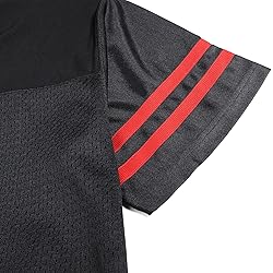 DEHANER Black Men's Football Jersey for Women