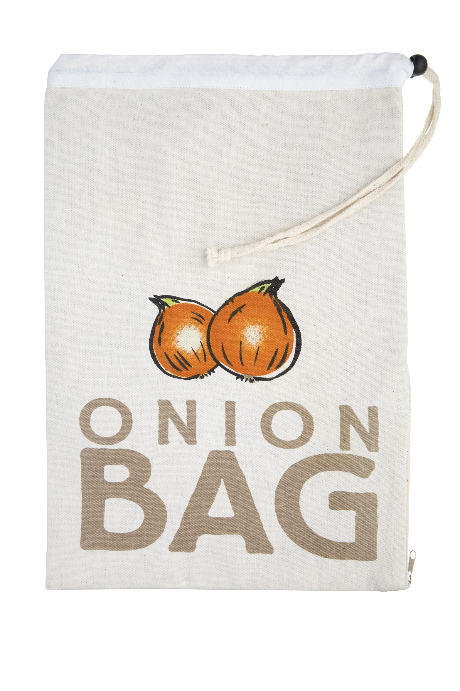 KitchenCraft Stay-Fresh Onion Preserving Storage Bag, 26 x 38 cm (1" x 15") - Beige