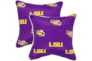 College Covers LSU Tigers Outdoor Decorative Pillow Pair-(2) 16" x 16" Pillows