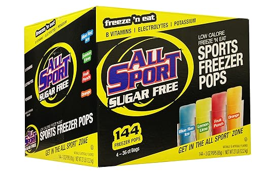 All Sport Sugar Free Hydration Freezer Pops Variety Pack 3 Ounce Pack Of 144 Amazon Com Grocery Gourmet Food