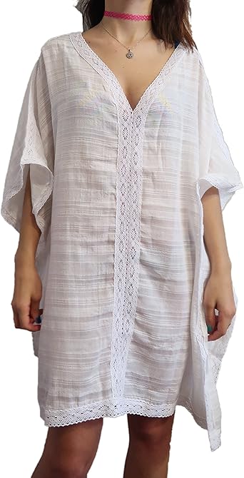 white lace beach cover up