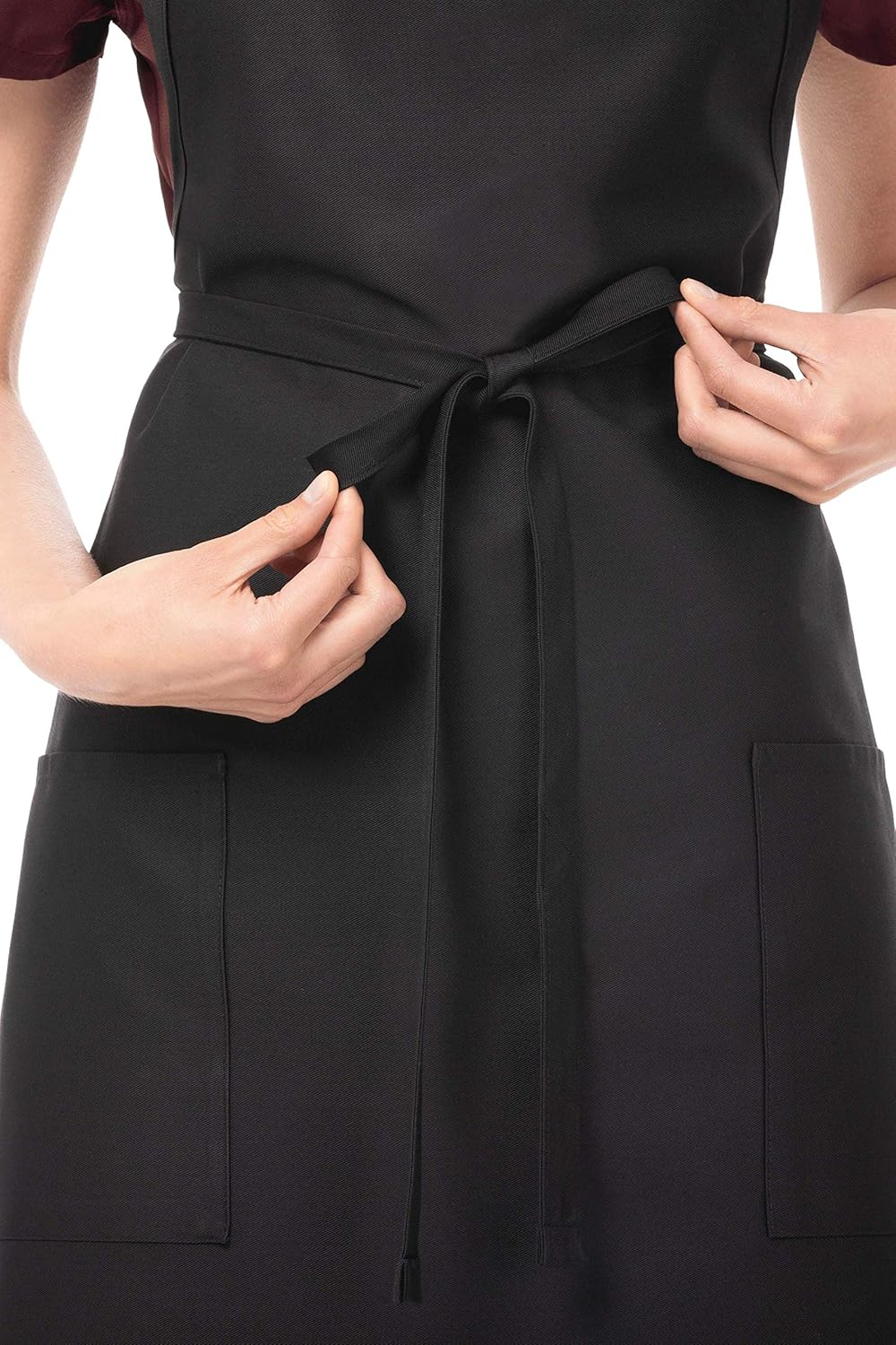 Chef Works Two Patch Pocket Bib Apron (F53), Black, Medium: Kitchen Aprons: Clothing