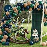 Tasdurian 152 Pcs Tartan Plaids Decorations Baby Shower Bear Balloons Garland Arch Kits Preppy Bear Plaid Balloons for Baby Shower Party Wedding Birthday Christmas Decorations(Dark)