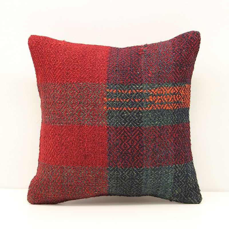 Accent kilim pillow cover 12x12 inch (30x30 cm) Natural