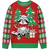 Runhit Ugly Christmas Sweater for Kids, Youth Boys and Girls Funny Crew Neck Xmas Pullover for Holiday Vacation Gifts