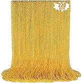 LINSIRON 220 PCS Gold Bead Necklace, 33 Inch Mardi Gras Christmas Beads, Bulk Metallic Party Beads for Mardi Gras Parade, St Patricks Day, Wedding, Birthday, Pirate Party, Carnival Party Favors