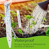 Innoveem Plant Labels Outdoor 80 Waterproof White Plastic Markers Dual Writing view 6