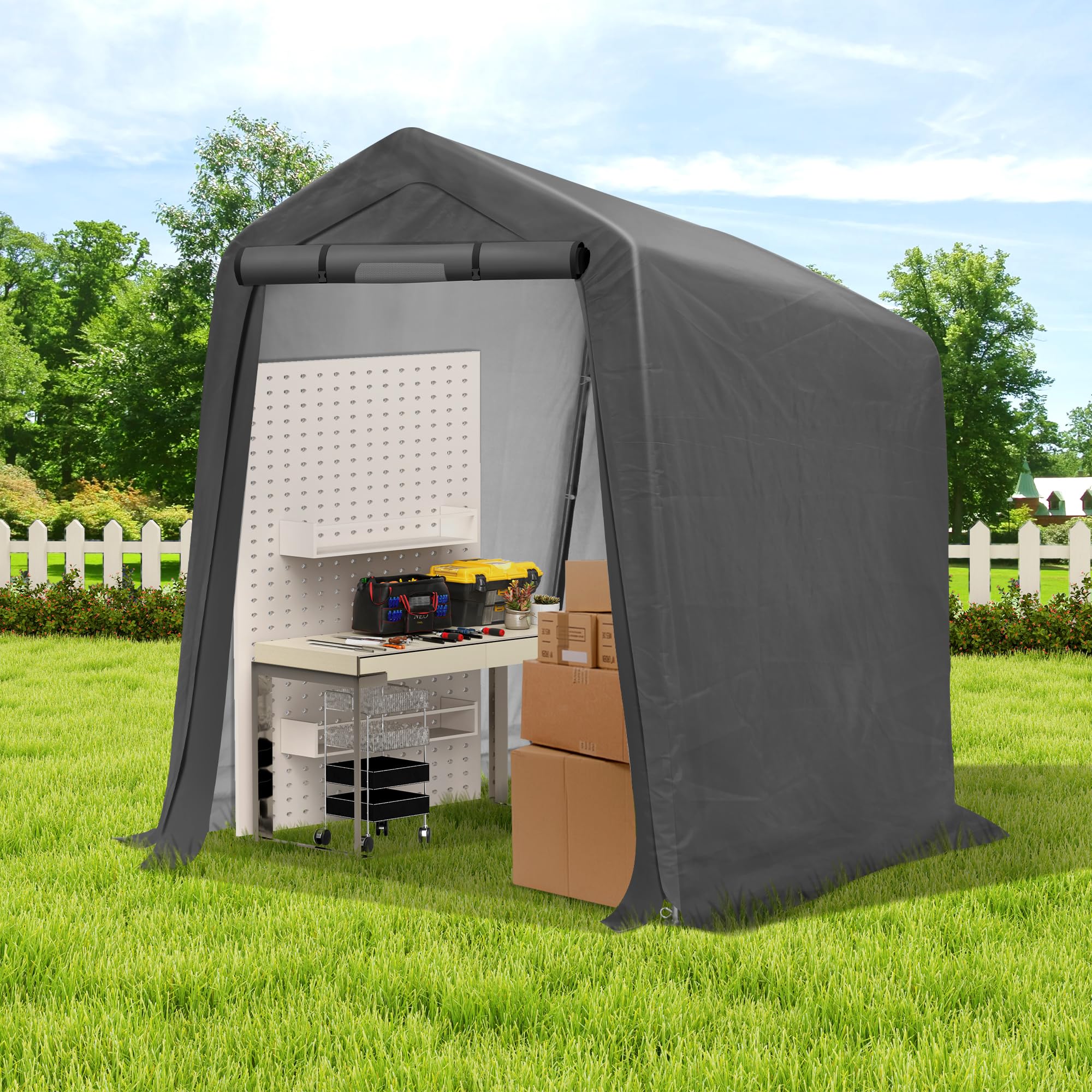 COVERONICS 6' x 7' Outdoor Storage Shed - Heavy