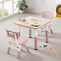 CuFun Kids Table & Chairs Set (2 Chairs) Height