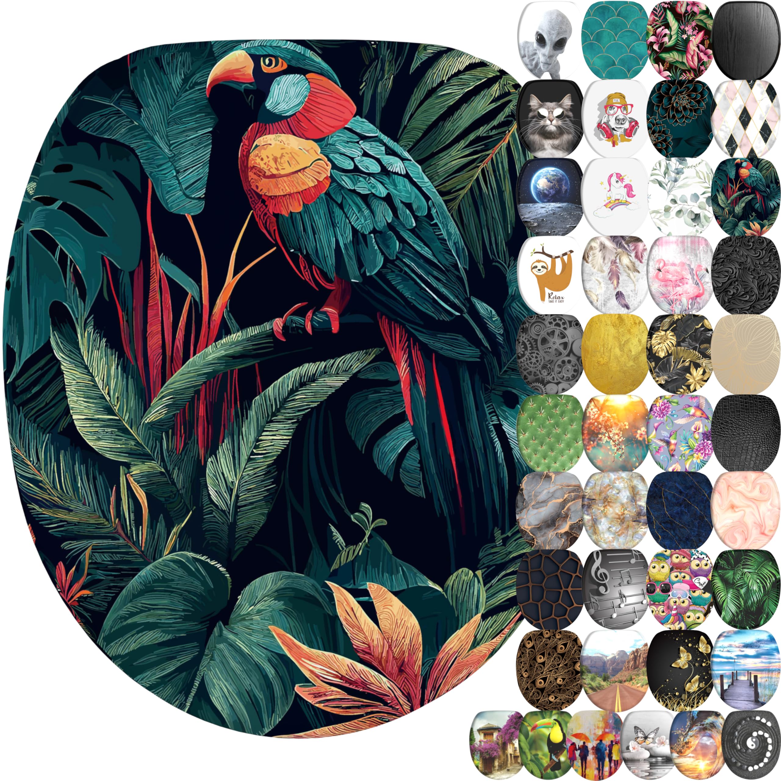 Sanilo Soft Close Toilet Seat, Wide Choice of New Toilet Seats, Stable Hinges, Easy to Mount (Exotic)