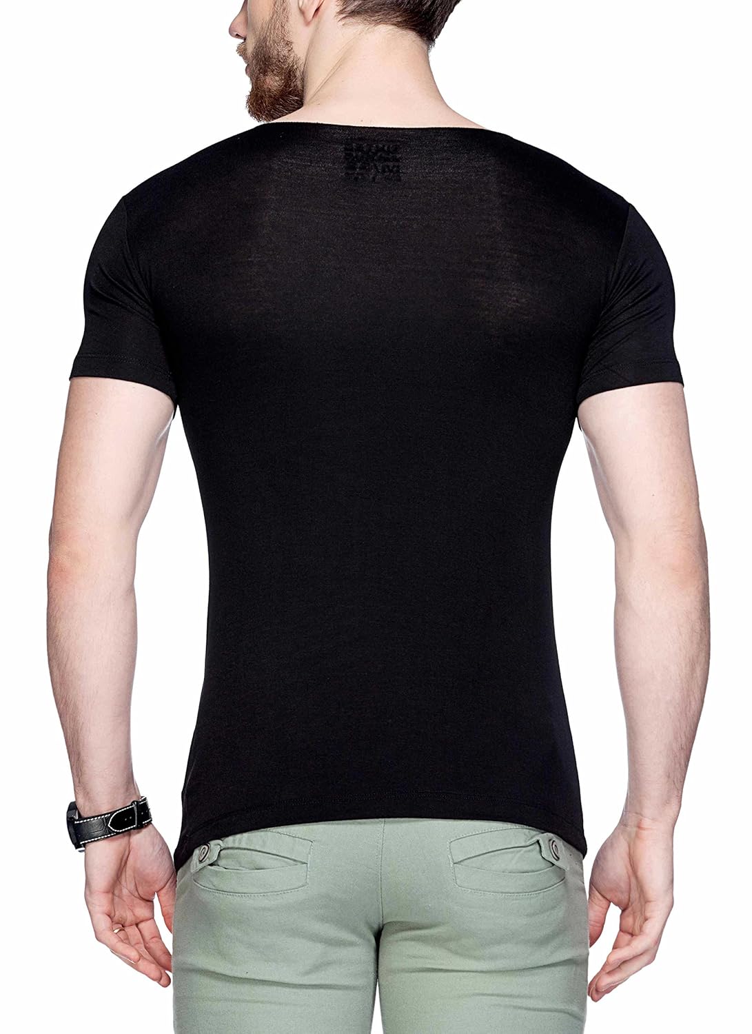 tinted men's rayon, viscose and spandex t-shirt