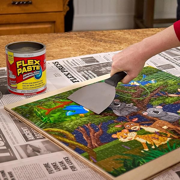 FLEX PASTE, WATERPROOF PAINTABLE PUTTY, SPACKLE SEALANT, FILL GAPS CRACKS HOLES – BLOCK OUT WATER AND AIR – UV RESISTANT – WALLS, DRYWALL, EPDM, CONCRETE, ROOF, RV REPAIRS, CLEAR, HALF-QUART