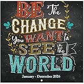 2026 Calendar - Wall Calendar 2026, Jan. 2026 - Dec. 2026, 12" x 24" (Open), 12-Month Wall Calendar with Unruled Blocks, Thick Paper - Motivational Sentence