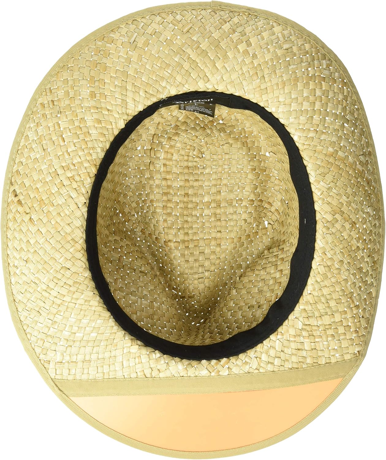 Brixton Men's Hunter Medium Brim Straw Fedora Hat, tan, XS: Clothing